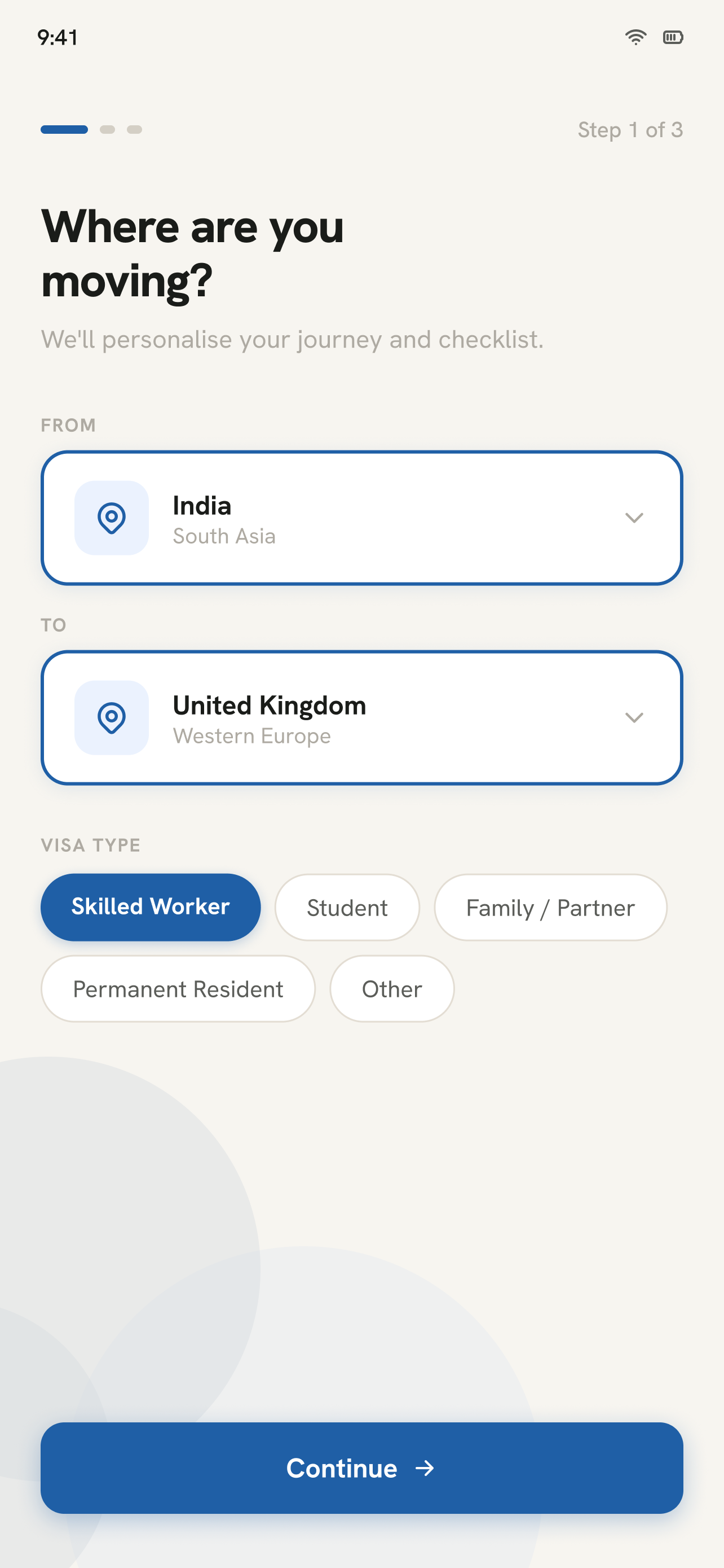 Onboarding household